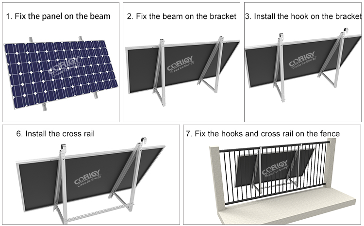 solar energy home balcony solar hook