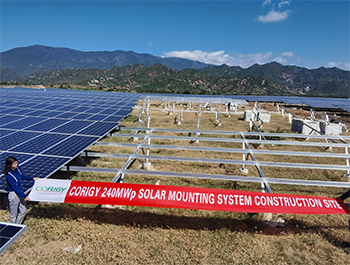 CORIGY SOLAR delivered 240MWp ground mounting system within 4 months
