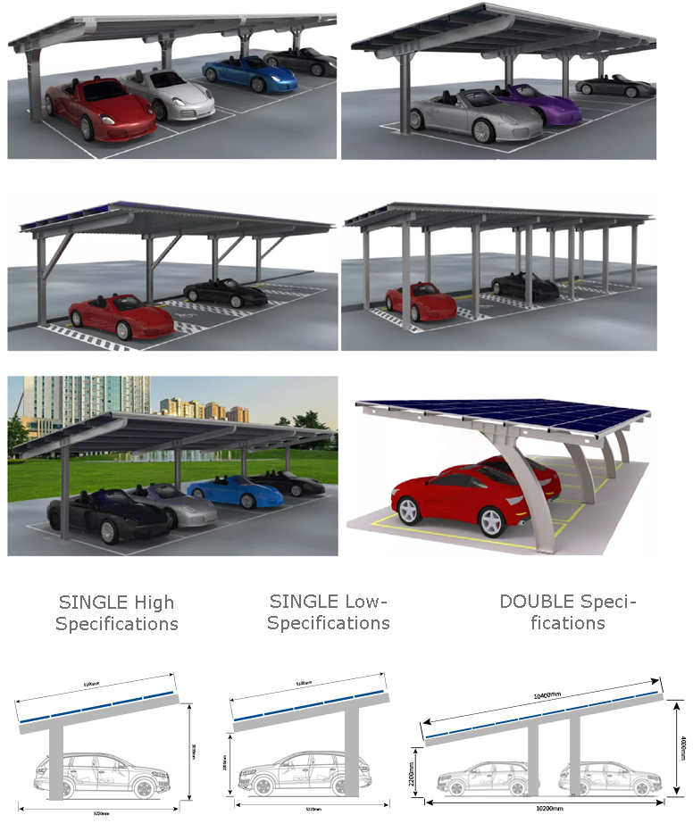 solar carport mounting system,solar car port