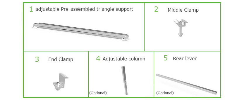 Non-penetrating Ballast Solar Racking