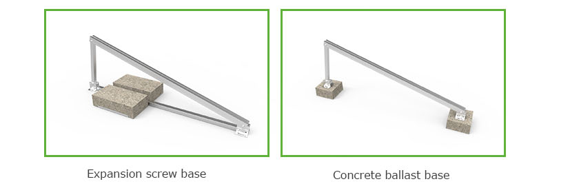 flat roof triangle solar mounting systems