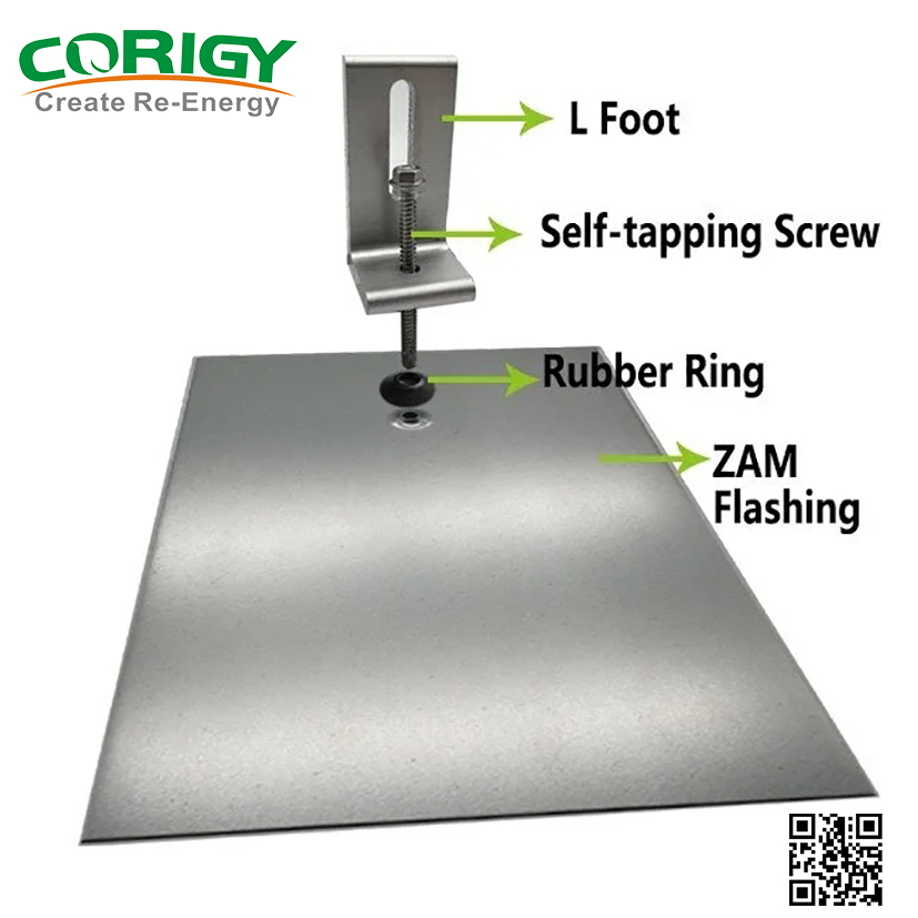 Solar Shingles Roof Flashing Plate