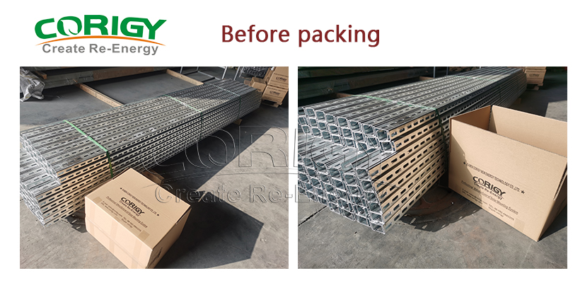 solar rails packing