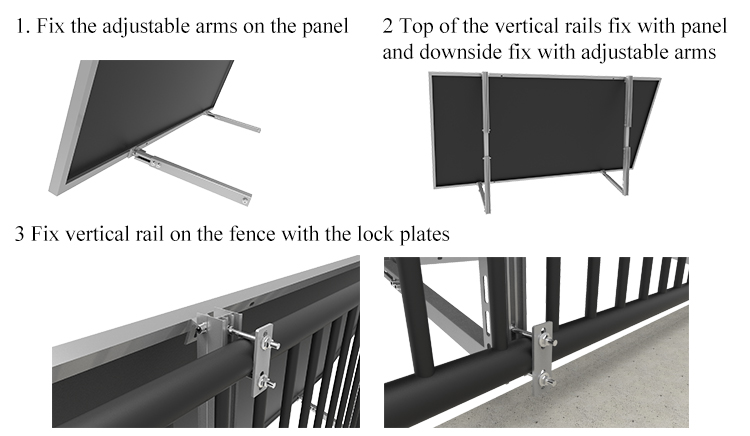 solar mounting structure for apartment balcony