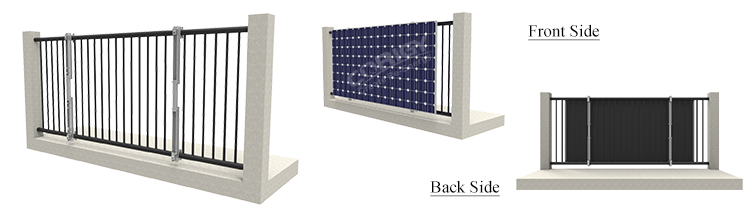 balcony solar panel rail mounting kit