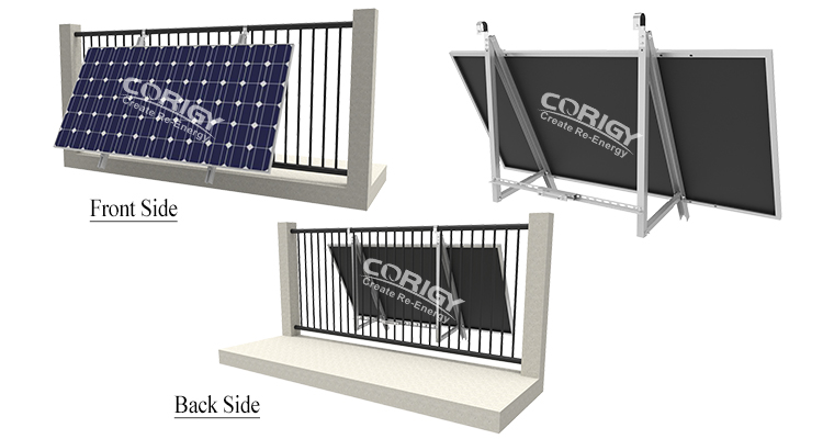 flexible balcony solar panel holder