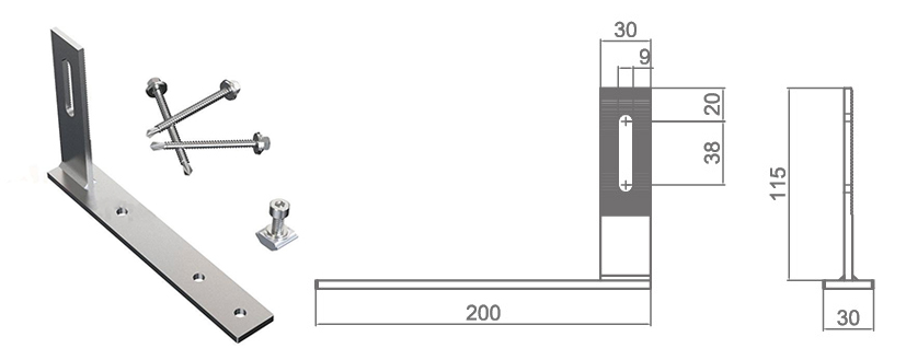 flat tile solar hook supplier