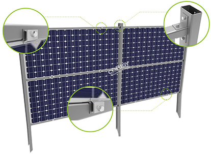 solar farm solar fence