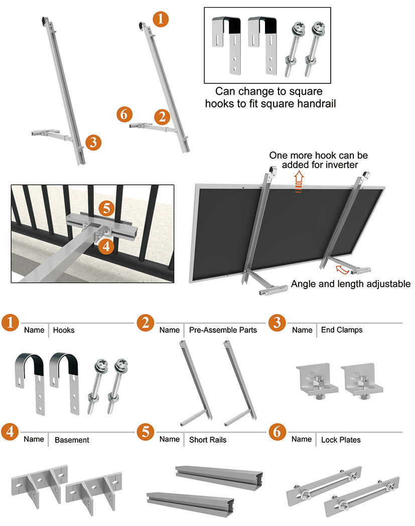 balcony solar bracket system