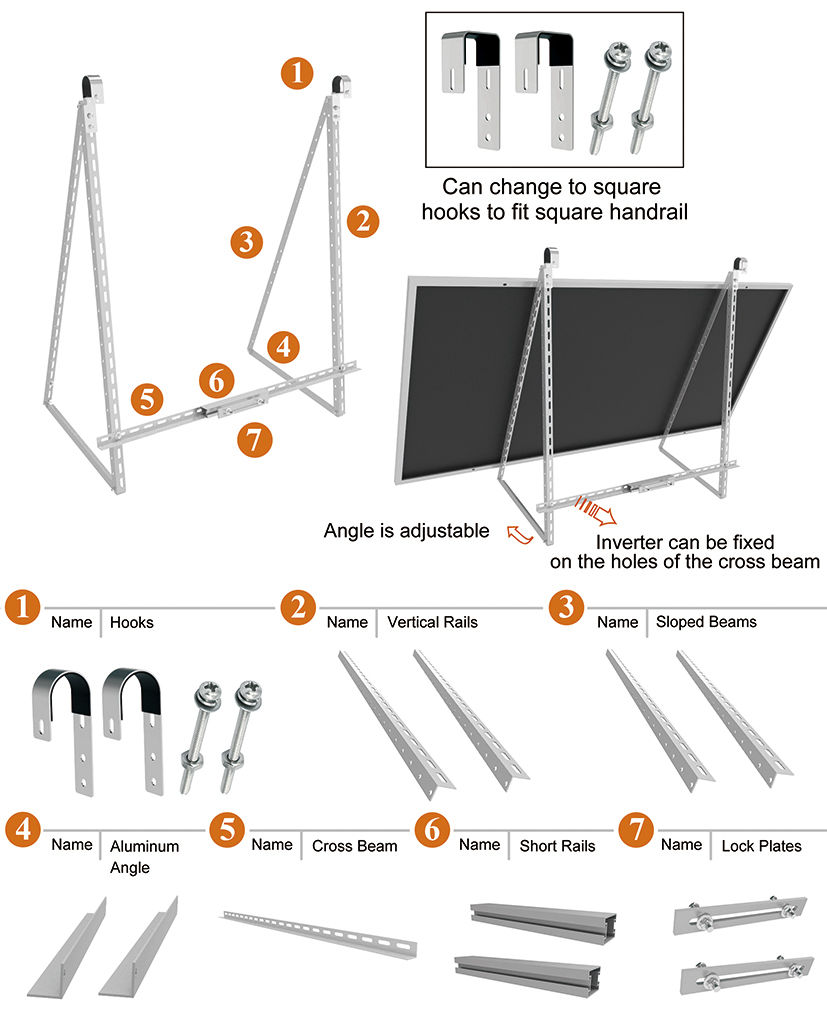 adjustable wall solar bracket design