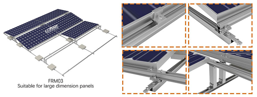 cement roof diy ballast solar rack,solar ballast system