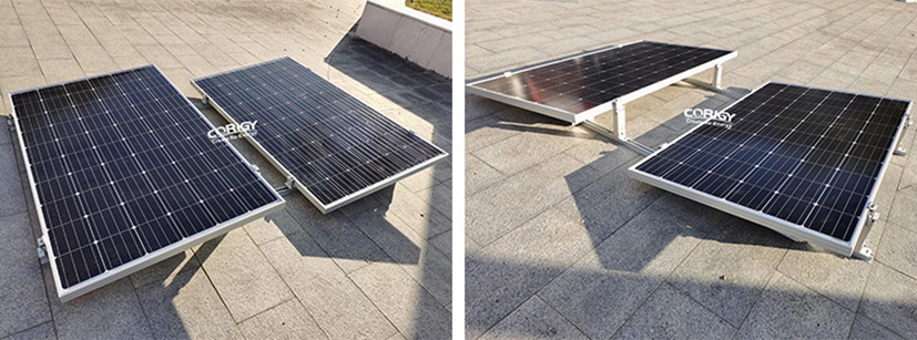 flat roof ballasted solar racking design