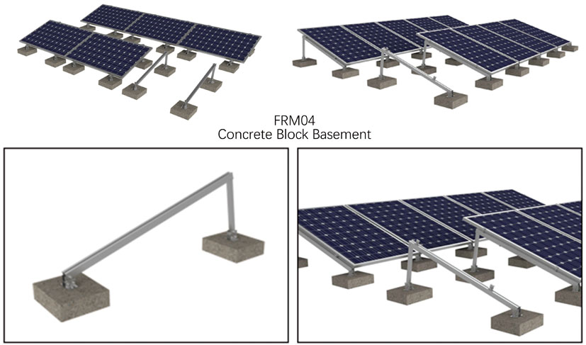 aluminum flat roof solar mounting kits