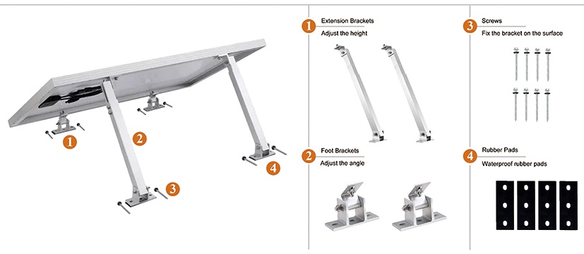 solar system RV solar mount