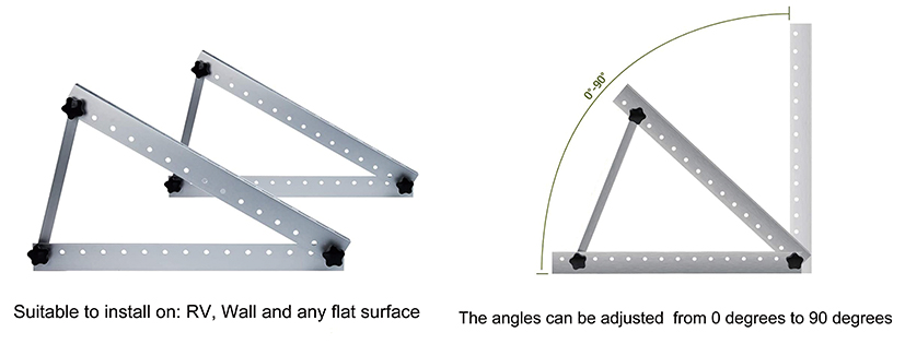 tilt RV solar rack mount