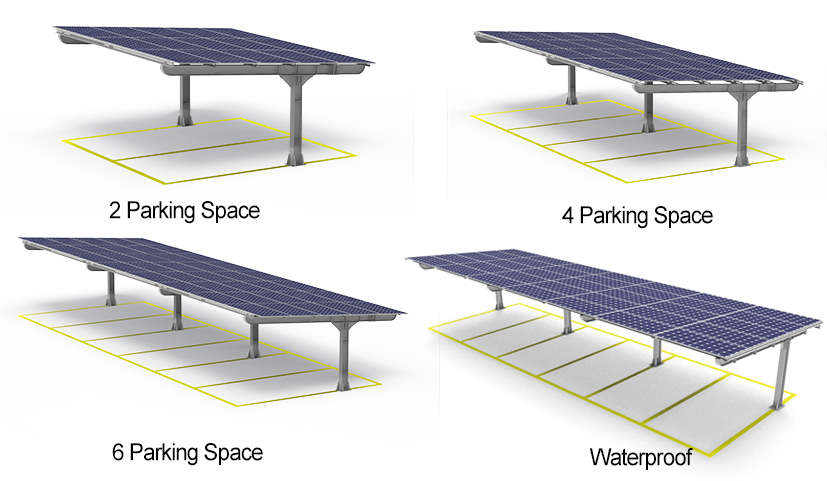 single pole steel solar carport