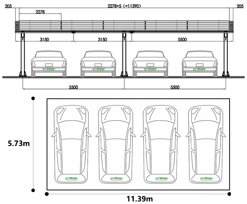 dual tilt solar carport