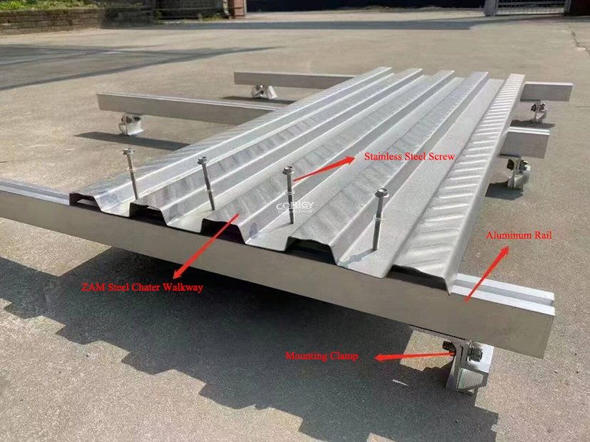 walksafes for solar panel on rooftop