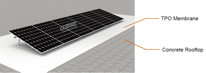 tpo membrance solar panel installastion