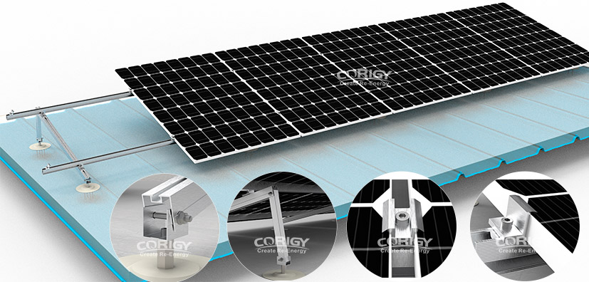 Application of Flexible Roof (TPO) Solar Photovoltaic Mounts