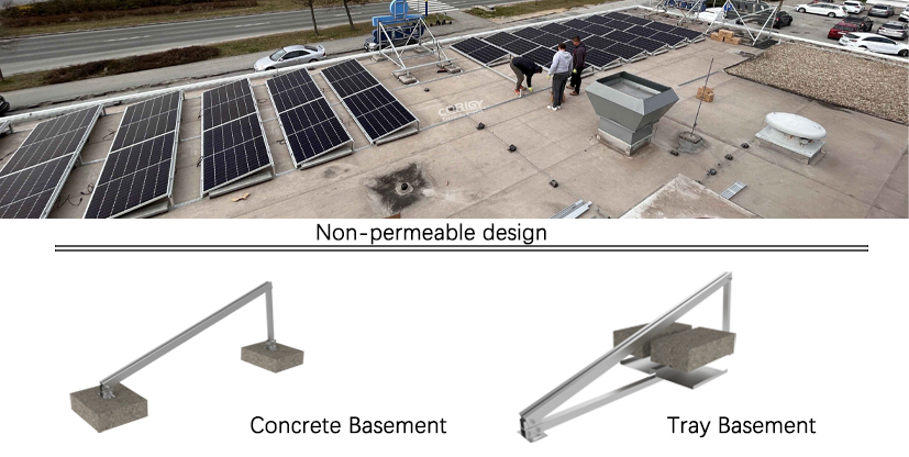 Non-Penetrating Design Solar Bracket