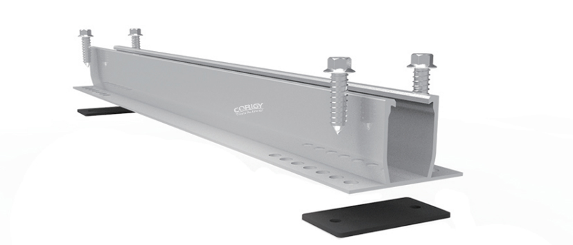 mini rail clamping system for trapezoidal metal roof