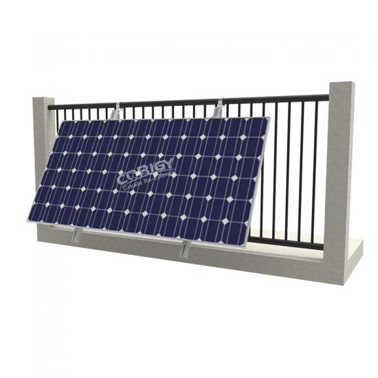Elevated solar panel balcony solar hook