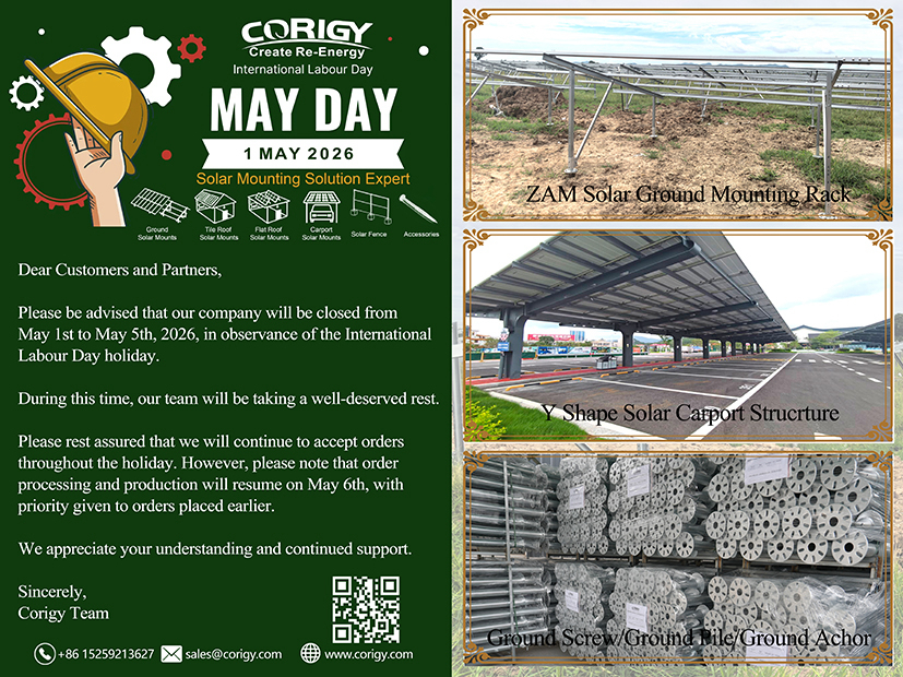Corigy International Labour Day Notice