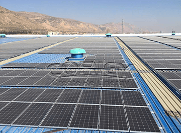 CORIGY SOLAR provided tin roof mounting for 1.05MW PV project
