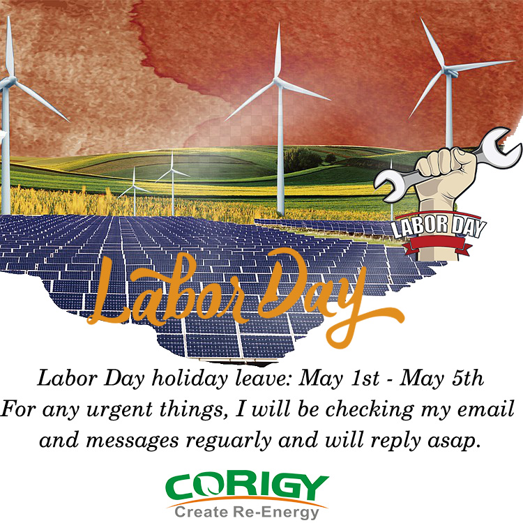 Corigy International Labour Day Notice