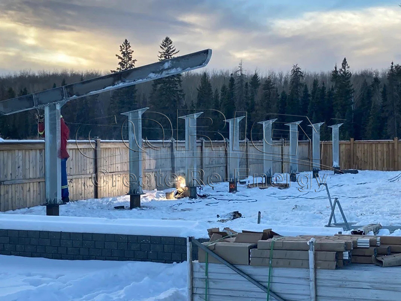 500KW CP-HC Solar Carport in Canada