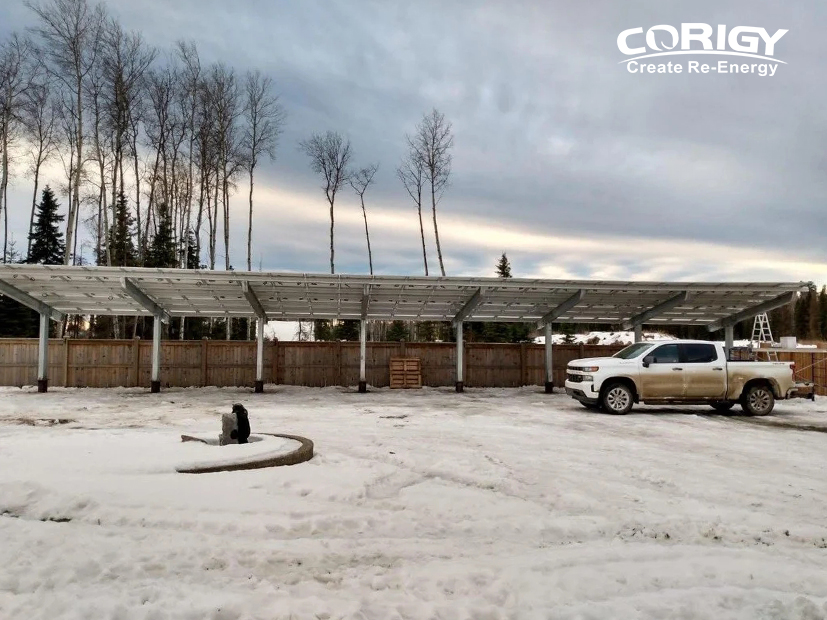CORIGY SOLAR Complete 500KW Solar Carport in Canada